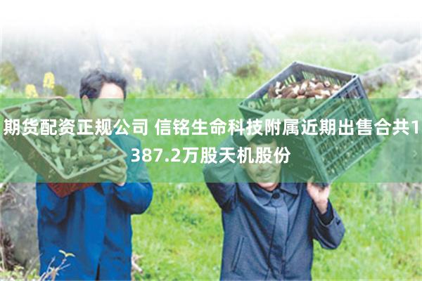 期货配资正规公司 信铭生命科技附属近期出售合共1387.2万股天机股份
