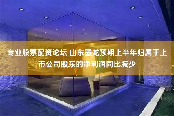 专业股票配资论坛 山东墨龙预期上半年归属于上市公司股东的净利润同比减少