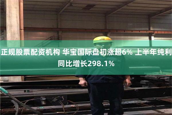 正规股票配资机构 华宝国际盘初涨超6% 上半年纯利同比增长298.1%