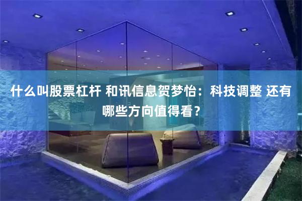 什么叫股票杠杆 和讯信息贺梦怡：科技调整 还有哪些方向值得看？