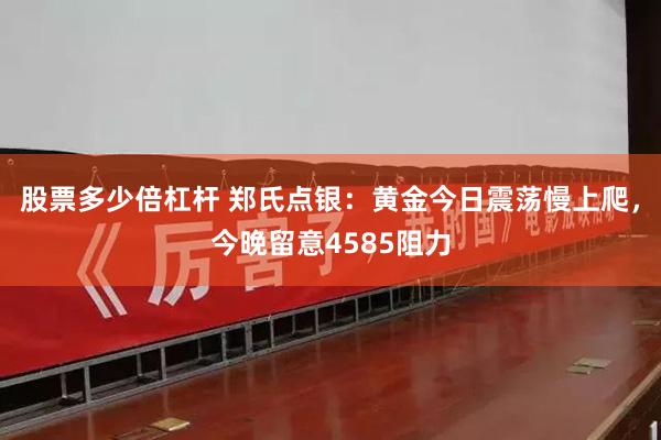 股票多少倍杠杆 郑氏点银:黄金今日震荡慢上爬,今晚留意4585阻力