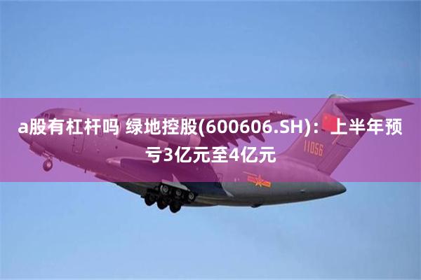 a股有杠杆吗 绿地控股(600606.SH)：上半年预亏3亿元至4亿元