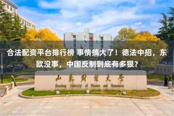 合法配资平台排行榜 事情搞大了!德法中招,东欧没事,中国反制到底有多狠?