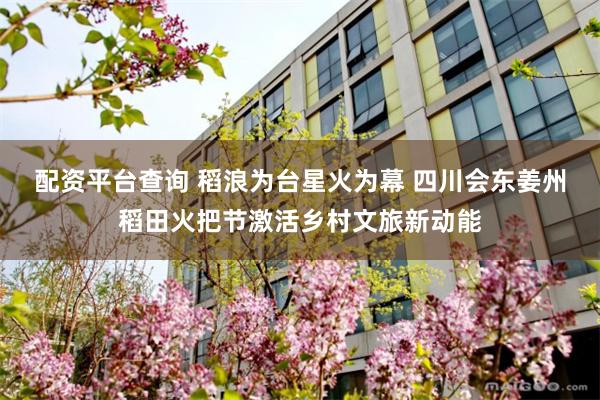 配资平台查询 稻浪为台星火为幕 四川会东姜州稻田火把节激活乡村文旅新动能