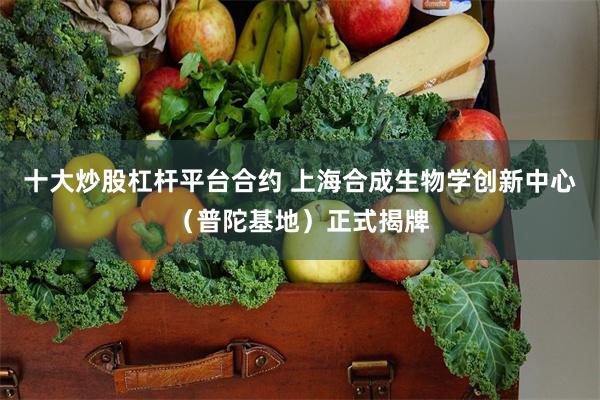 十大炒股杠杆平台合约 上海合成生物学创新中心（普陀基地）正式揭牌