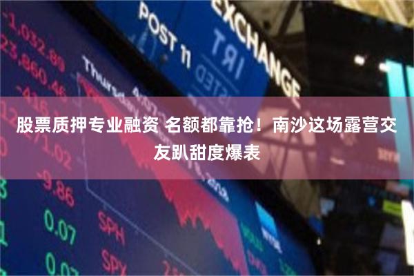 股票质押专业融资 名额都靠抢！南沙这场露营交友趴甜度爆表