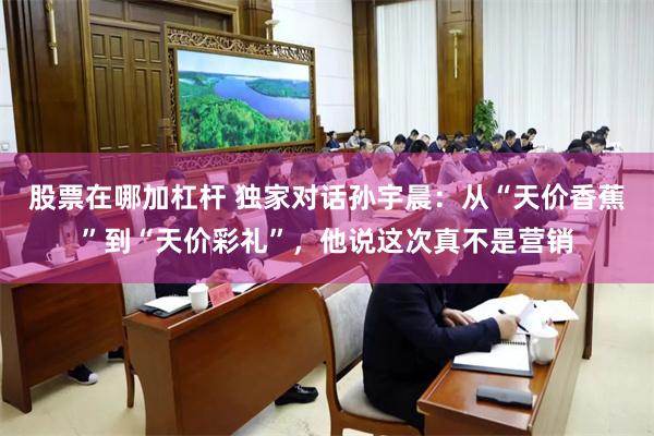 股票在哪加杠杆 独家对话孙宇晨：从“天价香蕉”到“天价彩礼”，他说这次真不是营销
