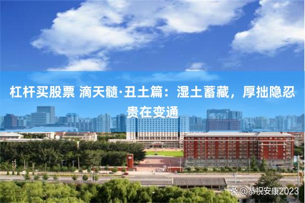 杠杆买股票 滴天髓·丑土篇:湿土蓄藏,厚拙隐忍贵在变通