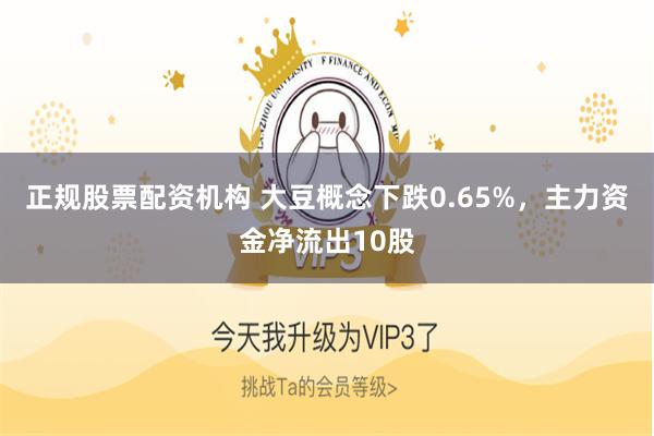 正规股票配资机构 大豆概念下跌0.65%，主力资金净流出10股