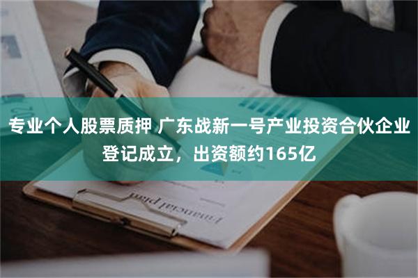专业个人股票质押 广东战新一号产业投资合伙企业登记成立，出资额约165亿