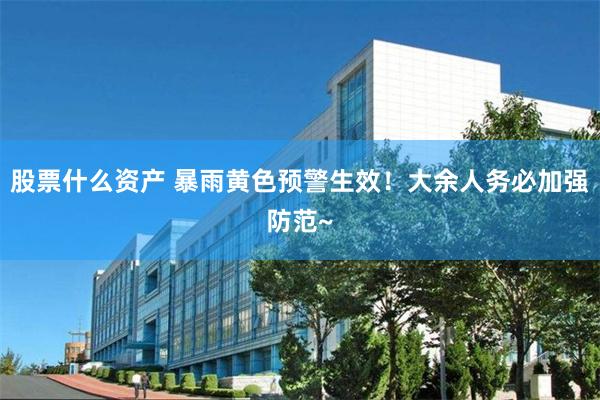 股票什么资产 暴雨黄色预警生效！大余人务必加强防范~