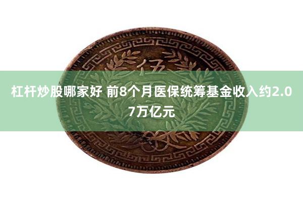 杠杆炒股哪家好 前8个月医保统筹基金收入约2.07万亿元